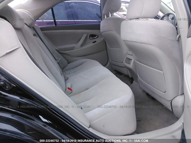4T1BE46K98U256129 - 2008 TOYOTA CAMRY CE/LE/XLE/SE BLACK photo 8