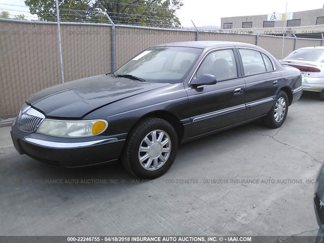 1LNHM97V7XY704829 - 1999 LINCOLN CONTINENTAL  Сұр фото 2