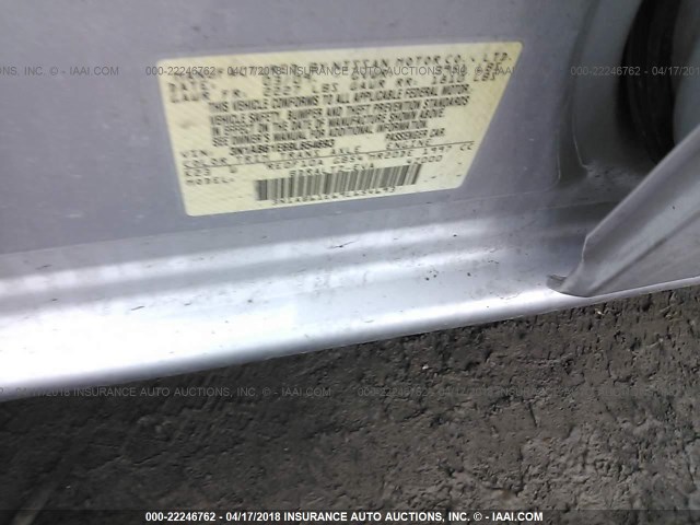 3N1AB61E69L654693 - 2009 NISSAN SENTRA 2.0/2.0S/2.0SL SILVER photo 9