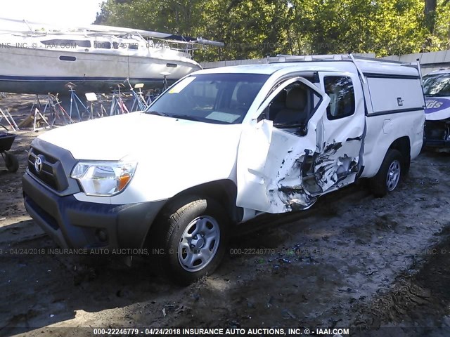 5TFTX4CN7FX060705 - 2015 TOYOTA TACOMA ACCESS CAB WHITE photo 2