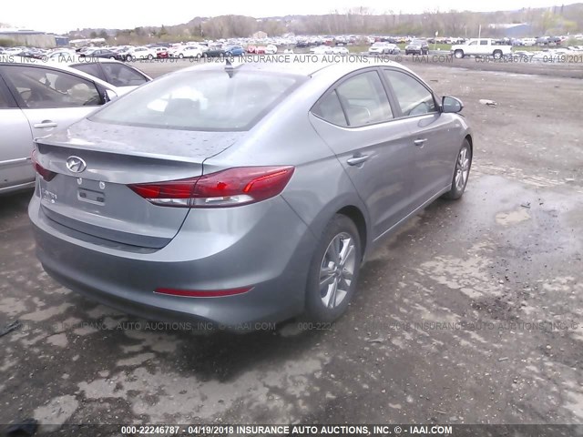 KMHD84LFXJU442789 - 2018 HYUNDAI ELANTRA SEL/VALUE/LIMITED GRAY photo 4