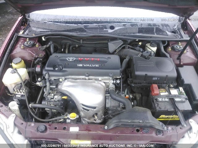 4T1BE32K66U129884 - 2006 TOYOTA CAMRY LE/XLE/SE 勃艮第红 照片 10