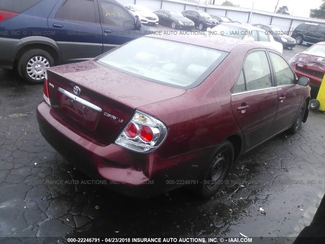 4T1BE32K66U129884 - 2006 TOYOTA CAMRY LE/XLE/SE 勃艮第红 照片 4