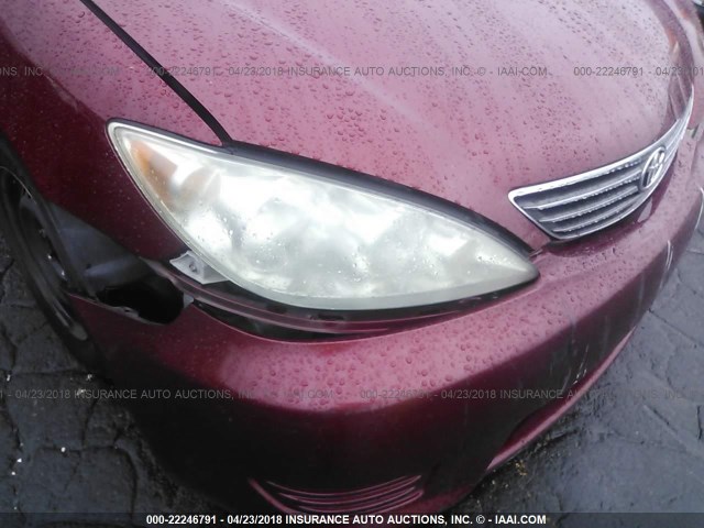 4T1BE32K66U129884 - 2006 TOYOTA CAMRY LE/XLE/SE 勃艮第红 照片 6