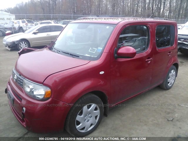 JN8AZ2KR8AT169107 - 2010 NISSAN CUBE S/SL/KROM RED photo 2