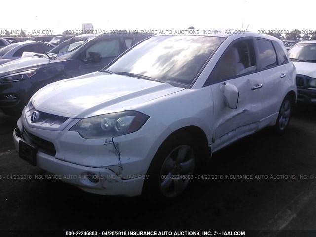 5J8TB18258A010176 - 2008 ACURA RDX WHITE photo 2