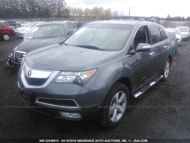 2HNYD2H6XAH532164 - 2010 ACURA MDX TECHNOLOGY GRAY photo 2