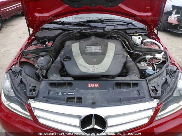 WDDGF8BB9CA722517 - 2012 MERCEDES-BENZ C 300 4MATIC RED photo 10