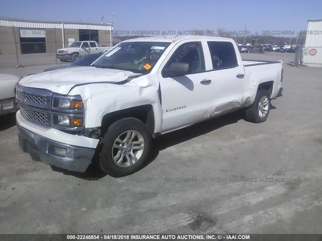 3GCPCREH1EG492484 - 2014 CHEVROLET SILVERADO C1500 LT WHITE photo 2