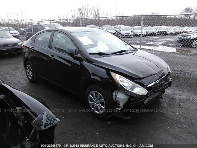 KMHCT4AE6CU178753 - 2012 HYUNDAI ACCENT GLS/GS BLACK photo 1