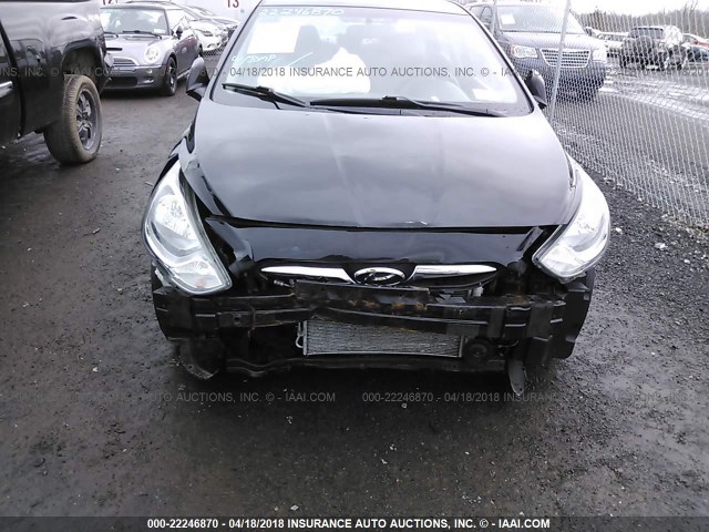 KMHCT4AE6CU178753 - 2012 HYUNDAI ACCENT GLS/GS BLACK photo 6