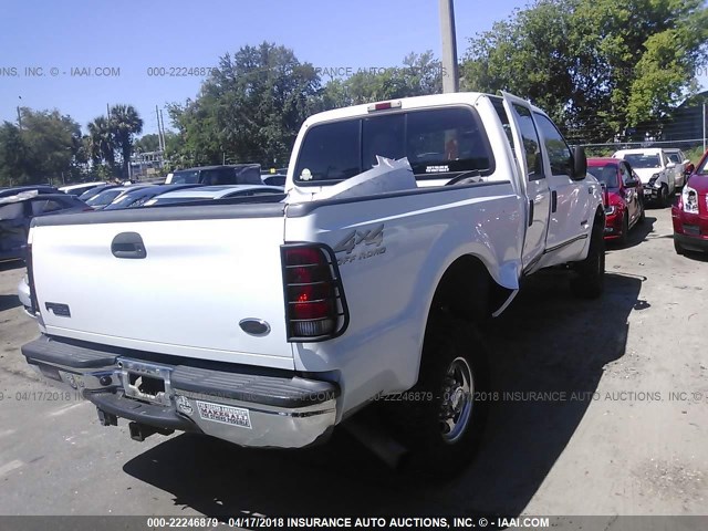 1FTSW31FXYEC07974 - 2000 FORD F350 SRW SUPER DUTY WHITE photo 4