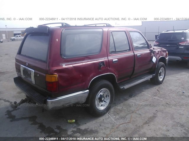 JT3VN29V4S0054457 - 1995 TOYOTA 4RUNNER VN29 SR5 RED photo 4