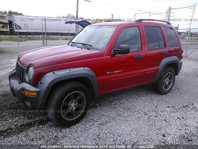 1J4GK48K13W705665 - 2003 JEEP LIBERTY SPORT/FREEDOM წითელი ფოტო 2