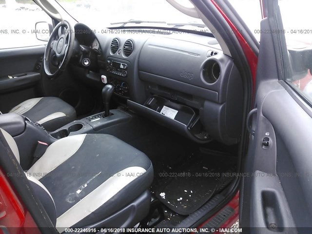 1J4GK48K13W705665 - 2003 JEEP LIBERTY SPORT/FREEDOM წითელი ფოტო 5