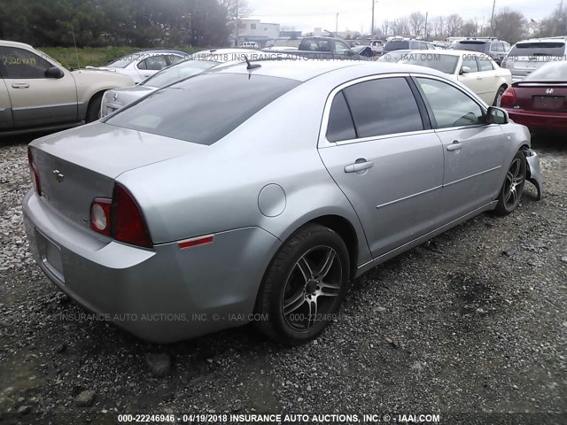 1G1ZH57B28F291509 - 2008 CHEVROLET MALIBU 1LT 银色 照片 4