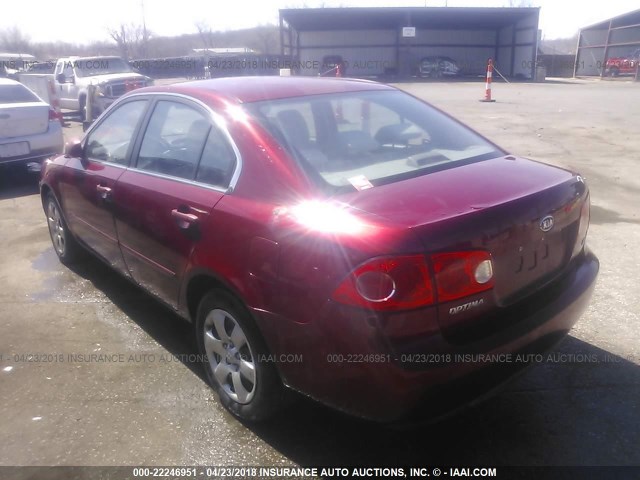 KNAGE123785218834 - 2008 KIA OPTIMA LX/EX MAROON photo 3