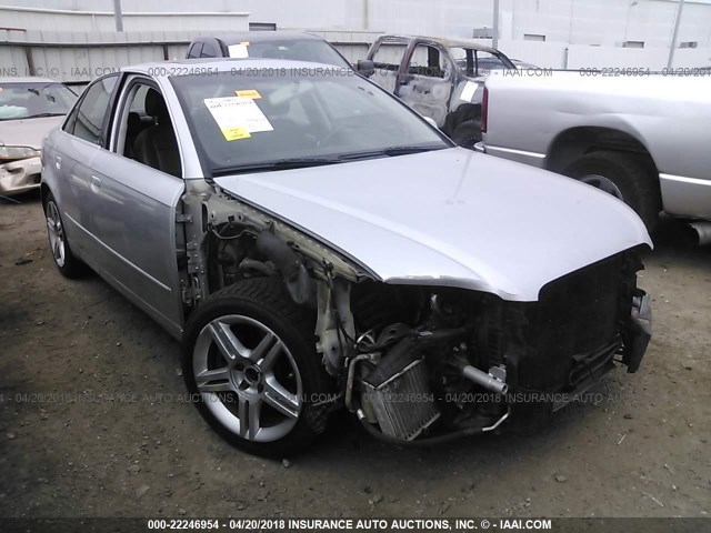 WAUAF78E57A013288 - 2007 AUDI A4 2/TURBO SILVER photo 1