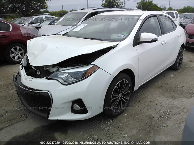 5YFBURHE3GP407876 - 2016 TOYOTA COROLLA L/LE/LE PLS/PRM/S/S PLS WHITE photo 2