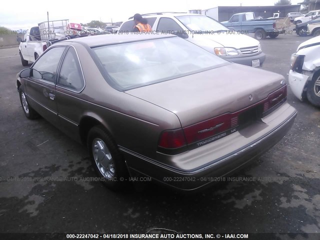 1FAPP62T7MH148177 - 1991 FORD THUNDERBIRD LX BROWN photo 3