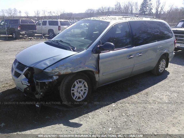 2D4GP24R85R144457 - 2005 DODGE GRAND CARAVAN SE BLUE photo 2