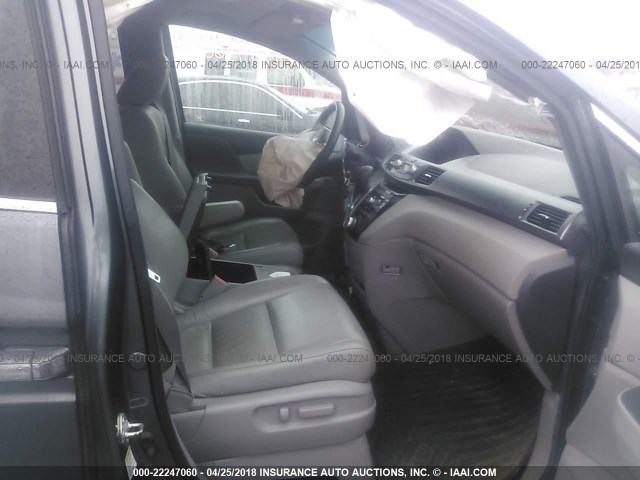 5FNRL5H69BB074350 - 2011 HONDA ODYSSEY EXL ნაცრისფერი ფოტო 5