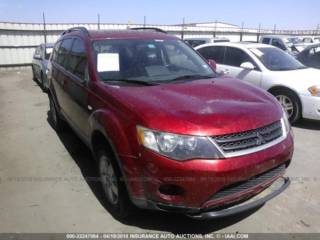 JA4LS21W68Z009938 - 2008 MITSUBISHI OUTLANDER ES წითელი ფოტო 1