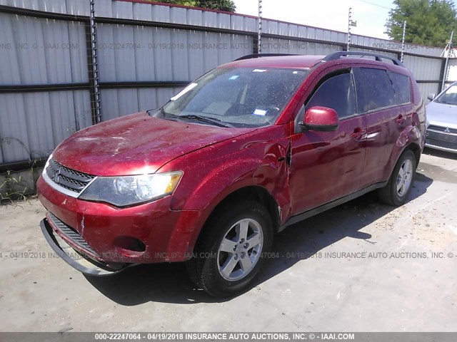 JA4LS21W68Z009938 - 2008 MITSUBISHI OUTLANDER ES წითელი ფოტო 2