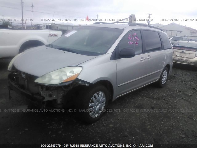 5TDZK23C77S020398 - 2007 TOYOTA SIENNA CE/LE SILVER photo 2