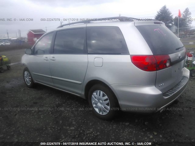 5TDZK23C77S020398 - 2007 TOYOTA SIENNA CE/LE SILVER photo 3