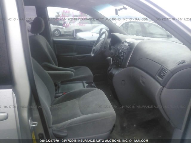 5TDZK23C77S020398 - 2007 TOYOTA SIENNA CE/LE SILVER photo 5