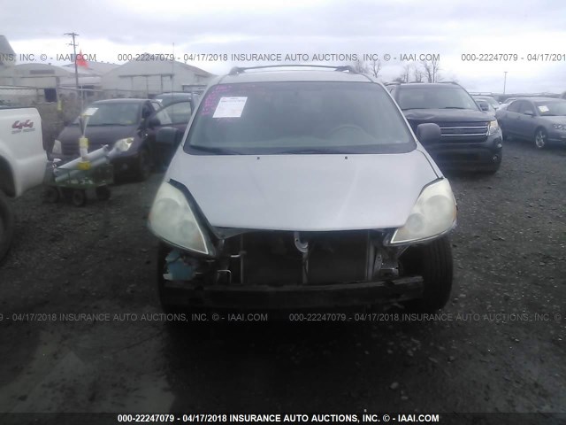 5TDZK23C77S020398 - 2007 TOYOTA SIENNA CE/LE SILVER photo 6