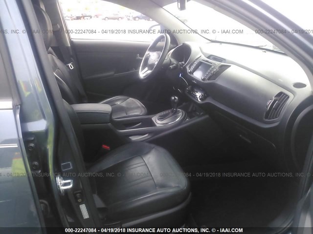 KNDPC3A28C7328317 - 2012 KIA SPORTAGE EX BLUE photo 5