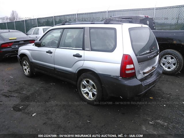 JF1SG63644H751395 - 2004 SUBARU FORESTER 2.5X GRAY photo 3