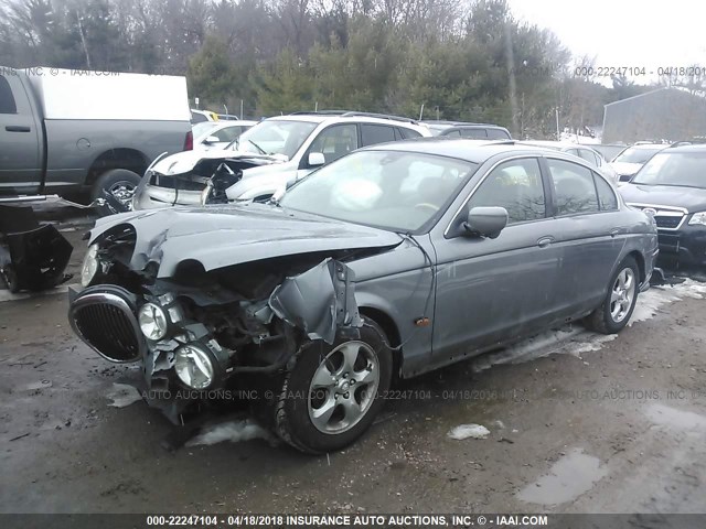 SAJDA01N22FM34639 - 2002 JAGUAR S-TYPE GRAY photo 2