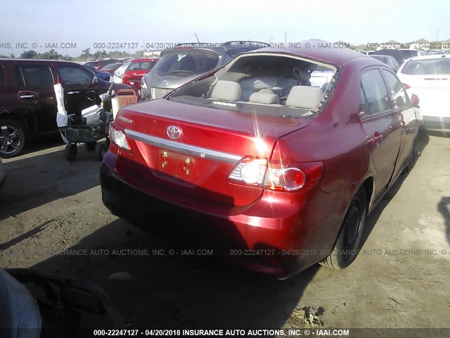 5YFBU4EE7DP176452 - 2013 TOYOTA COROLLA S/LE RED photo 4
