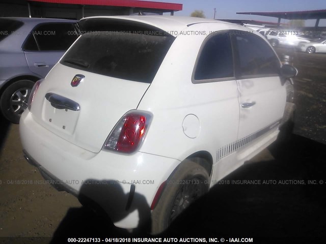 3C3CFFFH8FT570906 - 2015 FIAT 500 ABARTH WHITE photo 4