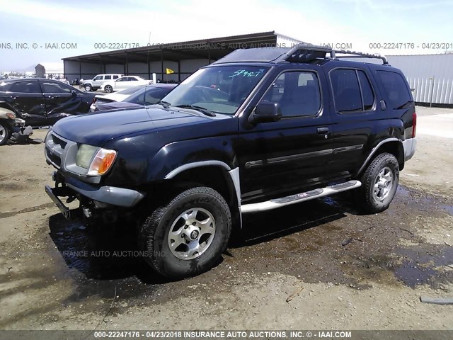 5N1ED28T11C594873 - 2001 NISSAN XTERRA XE/SE BLACK photo 2