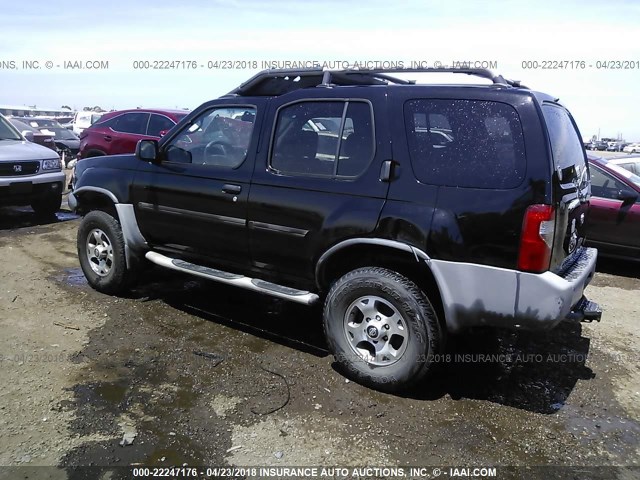 5N1ED28T11C594873 - 2001 NISSAN XTERRA XE/SE BLACK photo 3