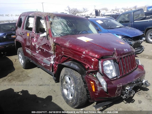 1C4PJMAK2CW154455 - 2012 JEEP LIBERTY SPORT RED photo 1