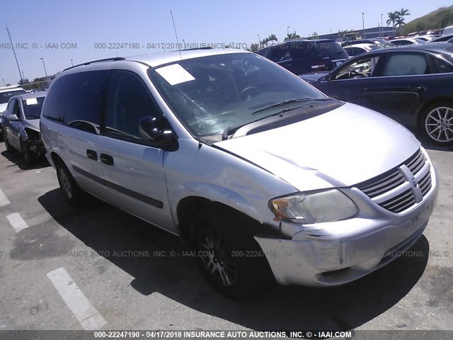 1D4GP24R37B194071 - 2007 DODGE GRAND CARAVAN SE SILVER photo 1