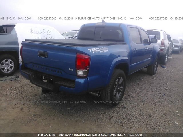 5TFCZ5AN2HX114160 - 2017 TOYOTA TACOMA DBL CAB/SR/TRDSPT/OR/PRO ლურჯი ფოტო 4