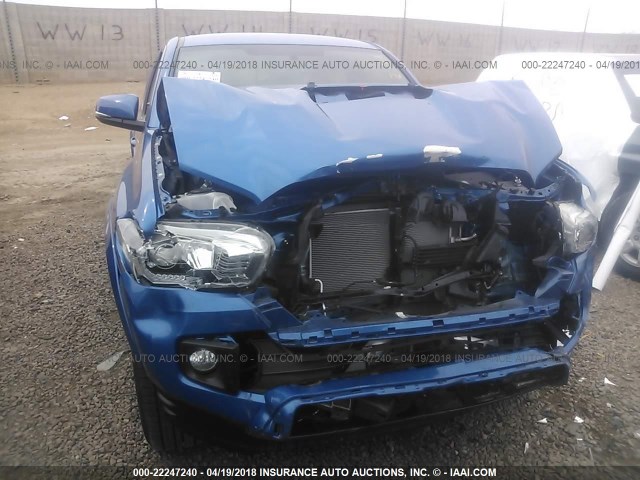 5TFCZ5AN2HX114160 - 2017 TOYOTA TACOMA DBL CAB/SR/TRDSPT/OR/PRO ლურჯი ფოტო 6