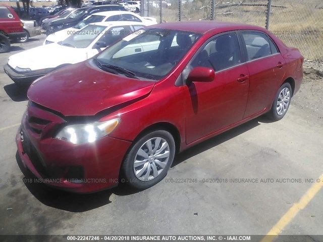 5YFBU4EE3CP072684 - 2012 TOYOTA COROLLA S/LE RED photo 2