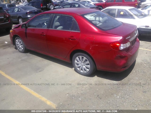 5YFBU4EE3CP072684 - 2012 TOYOTA COROLLA S/LE RED photo 3