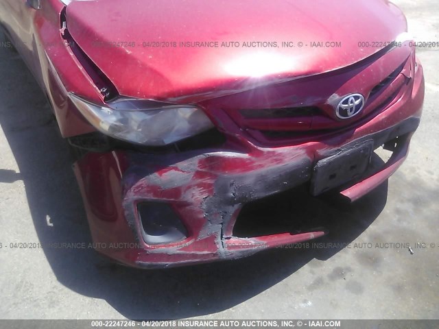 5YFBU4EE3CP072684 - 2012 TOYOTA COROLLA S/LE RED photo 6