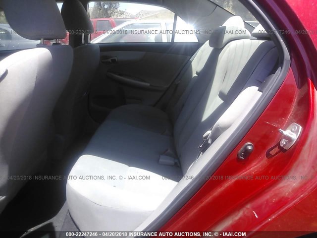 5YFBU4EE3CP072684 - 2012 TOYOTA COROLLA S/LE RED photo 8