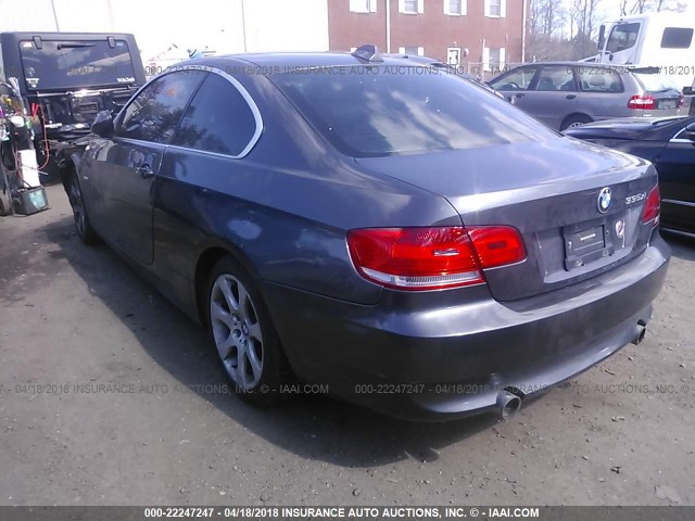 WBAWC73568E065058 - 2008 BMW 335 XI GRAY photo 3