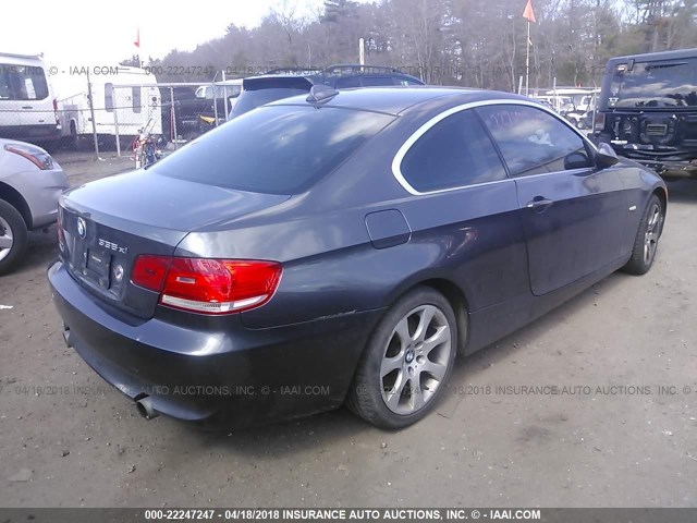 WBAWC73568E065058 - 2008 BMW 335 XI GRAY photo 4