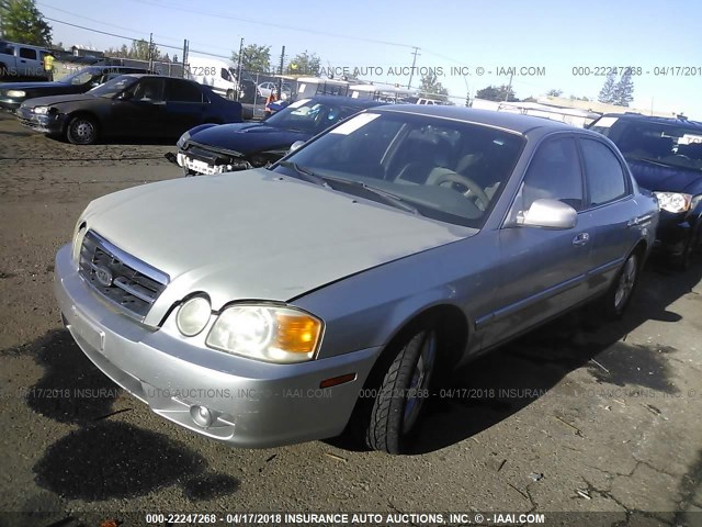 KNAGD128X45262996 - 2004 KIA OPTIMA LX/EX SILVER photo 2